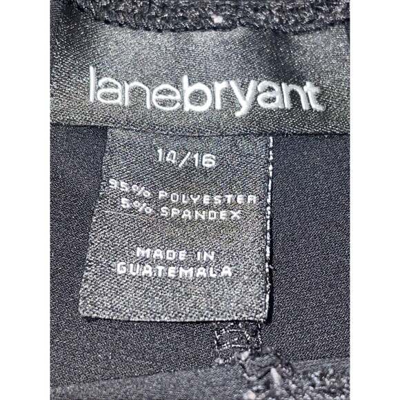 Lane Bryant Womens Dress Pants 16 Black Wide Leg Corp Office Career Preppy - Picture 5 of 9